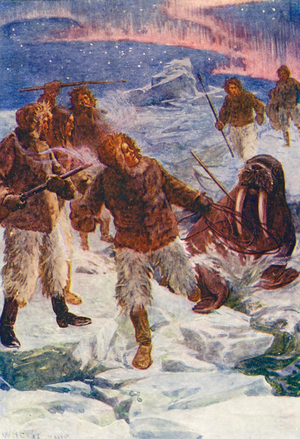 Illustration for The World of Ice or the Whaling Cruise of The Dolphin (colour litho)