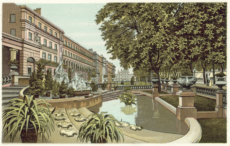 Cheltenham: Promenade Fountain (colour litho)