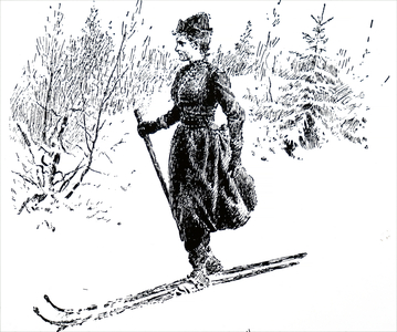 Fridtjof Nansen skiing