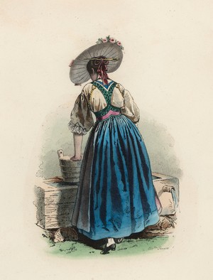 Young woman from the Canton Unterwald ... (engraving)