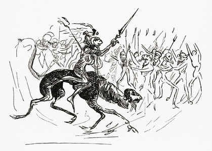 From an illustrated Dante drawn by Gustave Dore at ten years of age, from 'Life and Reminiscences of Gustave Dore', published 1885