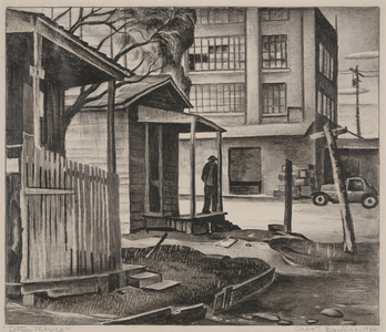 Little Mexico, 1936 (lithographic crayon on paper)