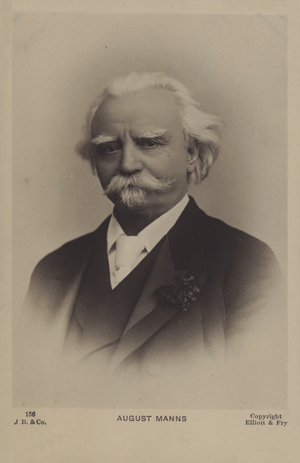 August Manns, German-born British conductor (b/w photo)