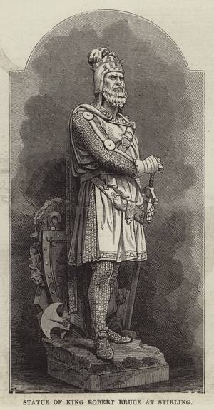 Statue of King Robert Bruce at Stirling (engraving)
