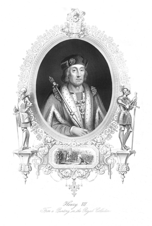 Henry VII of england (engraving)