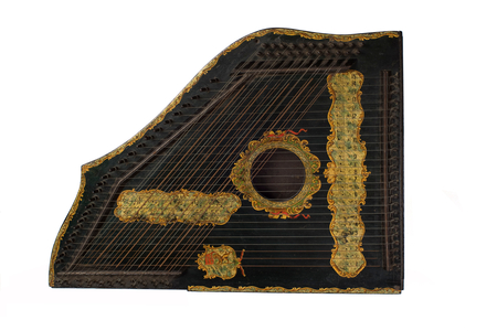Guitar Zither showing tuning keys