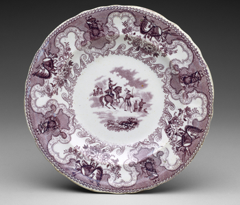 Plate, c.1837-44 (transfer-printed earthenware)
