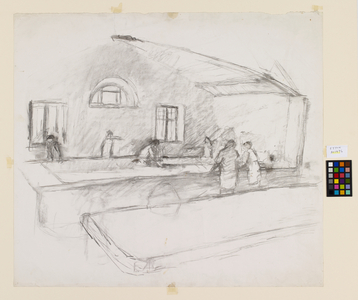 Tarquinia Wash-house, 1967 (pencil on paper)