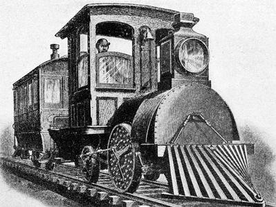 Electric locomotive by Edison, 1880