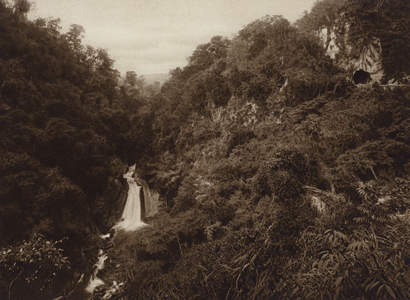 Mexico: Atoyac, Salto de agua (b/w photo)