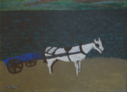Donkey with cart, 1941 (oil on canvas)