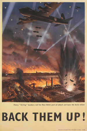 Back Them Up! (RAF Stirling Bombers), 1942 (lithograph and letterpress on paper)