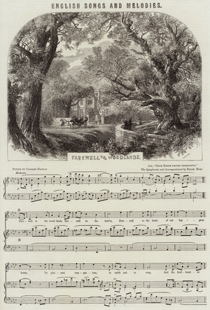 English Songs and Melodies, Farewell to the Woodlands (engraving)