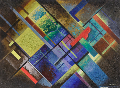 Abstract composition, 1963 (oil on hardboard)