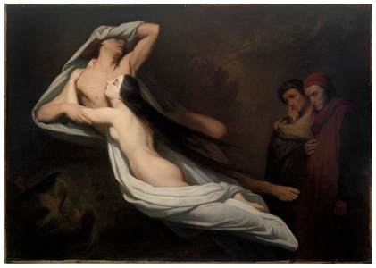 Paolo and Francesca, 1856 (oil on canvas)