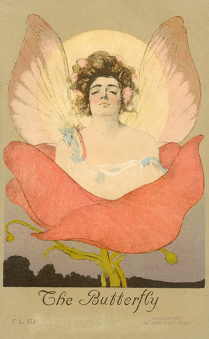 The Butterfly (colour litho)