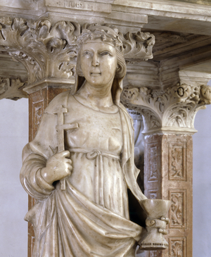 The Virtue of Faith, Tomb of Saint Peter, c.1336 (marble)