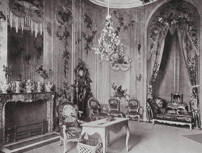 Potsdam, Sanssouci, Voltairezimmer (b/w photo)