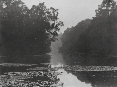 The Lake at Sudbrooke Holme, Lincolnshire (b/w photo)