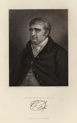 The Right Honourable Charles James Fox (engraving)