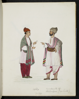 Merchants of Shikarpoor in Sindh (w/c on paper)