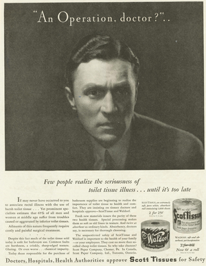 Waldorf Scot Tissues Magazine, advert, USA, 1930s