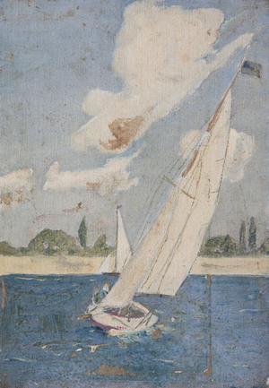 A Yacht in Full Sail