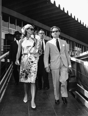 Elsa Martinelli and Willy Rizzo, 1962 (b/w photo)