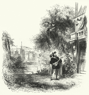 Illustration for Mozart's opera Don Giovanni (engraving)