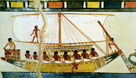 Egyptian tomb wall painting