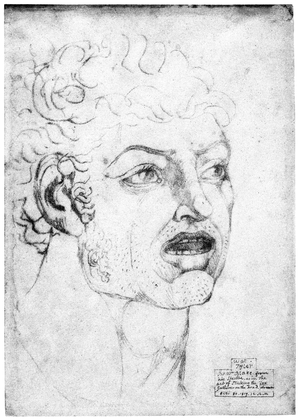 England: Wat Tyler (died 1381) as envisaged by William Blake (1757 - 1827), drawing in graphite, 1819