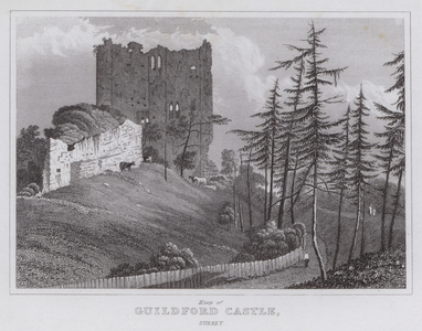 Keep of Guildford Castle, Surrey (engraving)