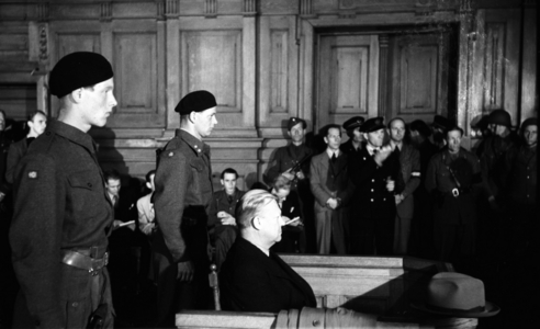 Oslo 19450526. The Landssvik case against Vidkun Quisling, which surrendered to …, 1945 (photo)