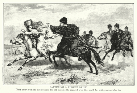 Capturing a Kirghiz bride (litho)