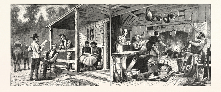 And About Rugbythe English Colony Tennessee.from Sketches Frank H. Taylor. Engraving 1880, US, USA, America