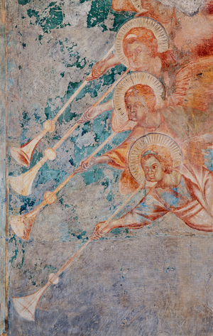 Angels playing the Last Judgment trumpets, c.1277-83 (fresco)