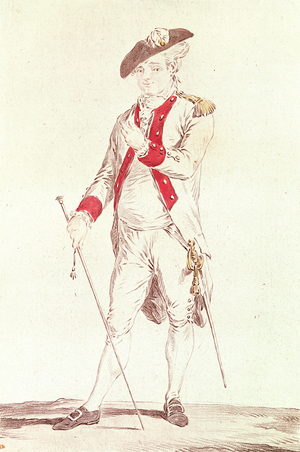 Monsieur Dugazon in the role of Chevalier de Forbignac in Curieux de Compiègne