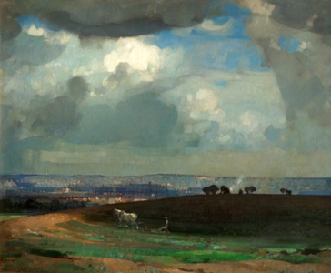 May Morning, Nottingham (oil on canvas)