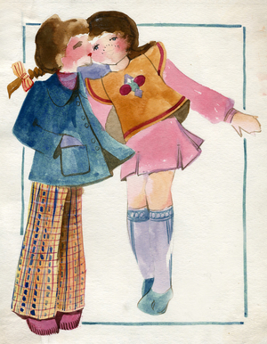 Soviet Fashion Design for Children, 1978 (gouache on paper)