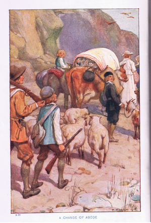 A change of abode (colour litho)