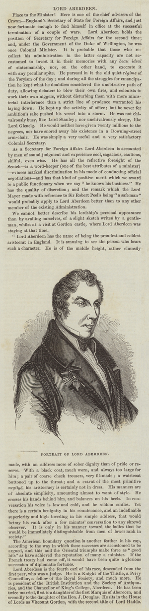 Portrait of Lord Aberdeen (engraving)