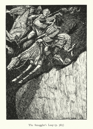 Ingoldsby Legends: The Smuggler's Leap, p 385 (litho)