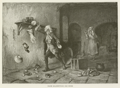 Caleb Balderstone and Mysie (engraving)
