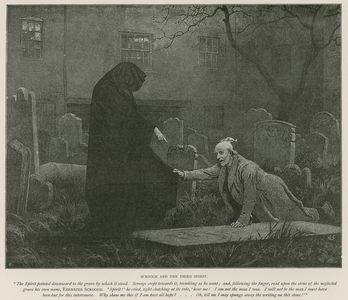 Illustration for A Christmas Carol by Charles Dickens (litho)