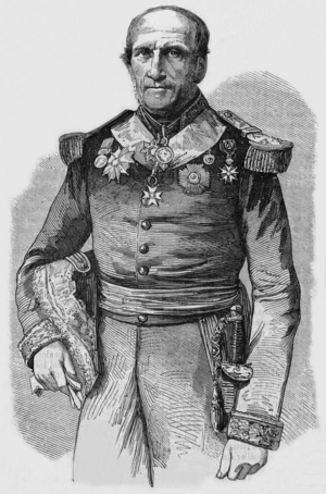 French admiral Leopold Victor Charner (1797-1869) he took part in Algiers expedition, Crimean war and colonization of Cochin China, engraving