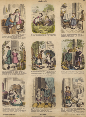 Childhood (coloured engraving)