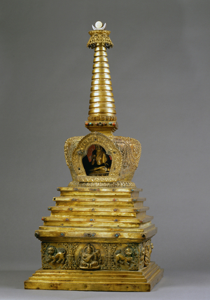 Choerten, a Buddhist commemorative monument (copper)