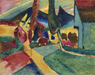 Landscape with Two Poplars, 1912 (oil on canvas)