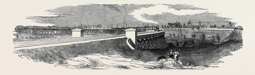 The Timber Viaduct from Cooper's Bridge, the South-Eastern Railway