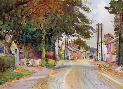 Broughton in the Fylde (colour litho)